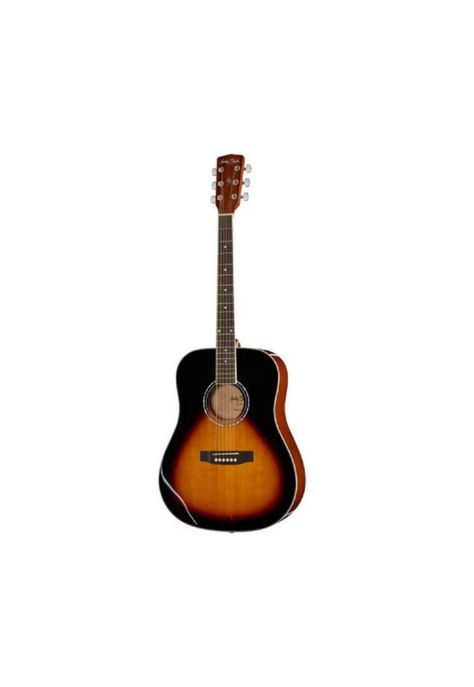 Guitarra Cheelldee Cutawey color negro con tonos café PA-G2 E3-0