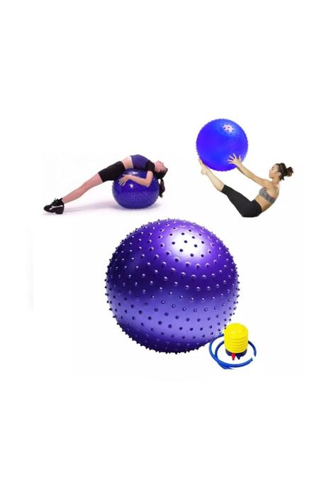 Pelota Balón Pilates / Yoga / Masaje Erizo 50-55cm Morado PA-K0-0