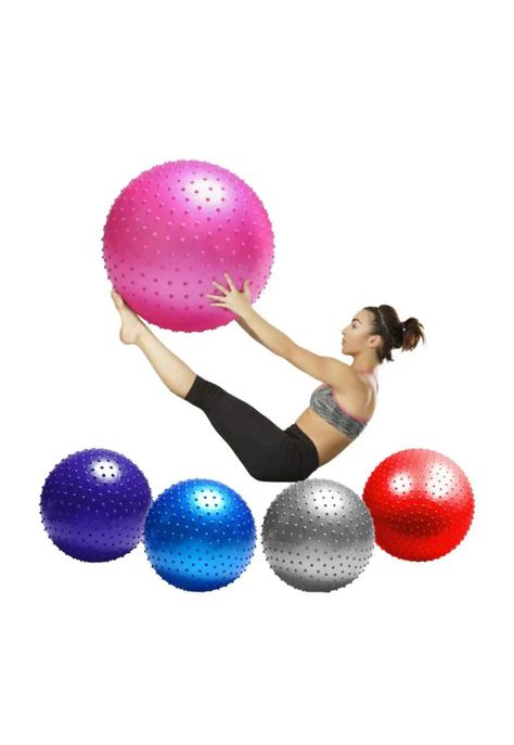 Pelota Balón Pilates / Yoga / Masaje Erizo 50-55cm Morado PA-K0-1