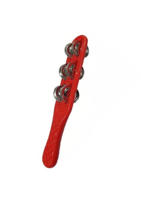 Sonajero de Plástico Rojo Doble Hilera   PA-H5E3-1