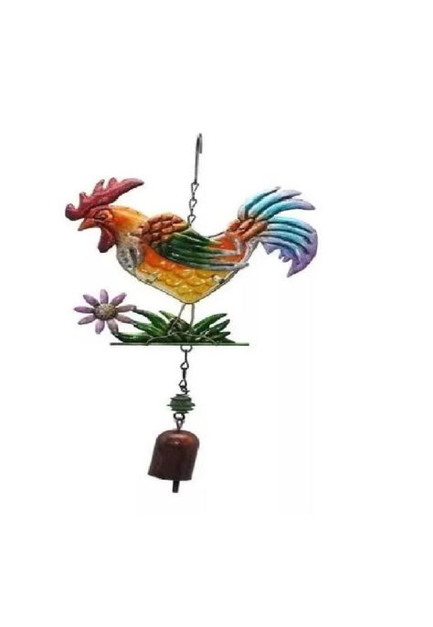 Colgante Decorativo: Gallo De Vidrio-cobre Vitral PB-B3-1