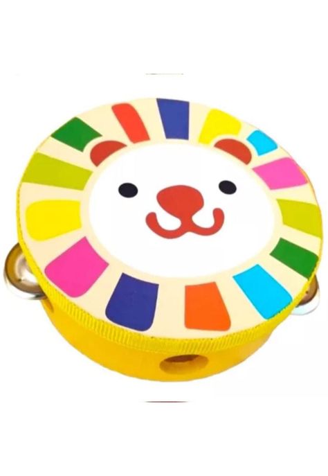 Pandero musical infantil de osito amarillo PB-C8-0