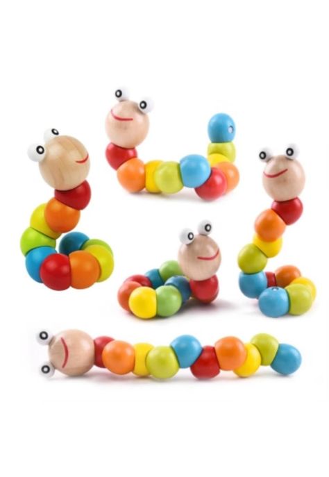 Cuncuna didáctica de madera infantil de colores PB-C11-1