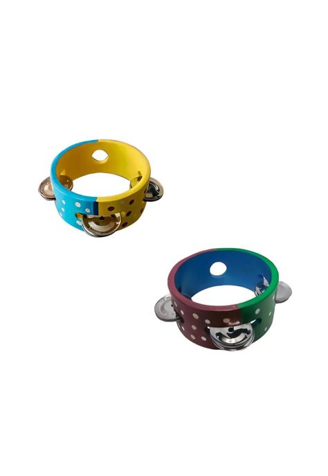 Pandero 5 Pulgadas De Colores Diseño Infantil De Madera PA-H4E4-0