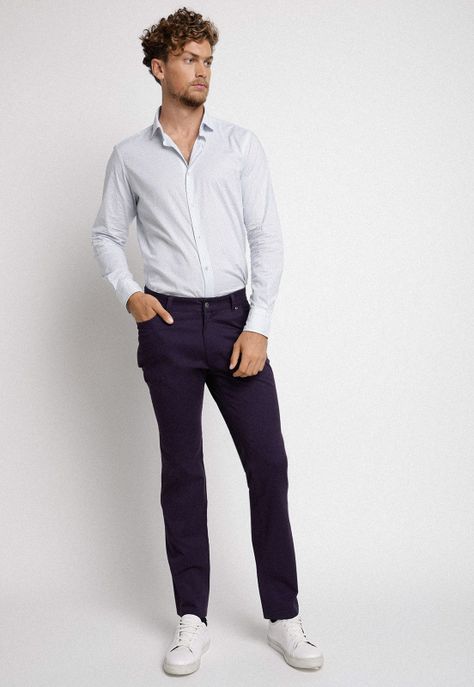 Pantalón cinco bolsillos violeta-3
