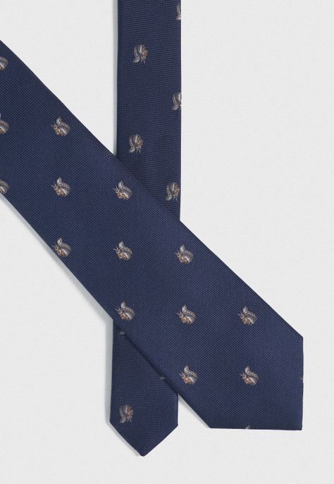 Corbata Formal Hombre Travel Seda Azul-1