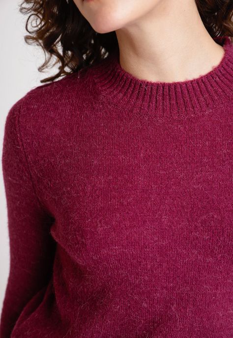 Tejido De Mujer Modelo Rania Color Burdeo-2