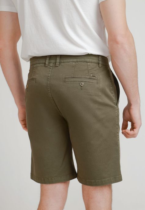 Bermuda Hombre Algodón Liso Slim Valerio Verde-1