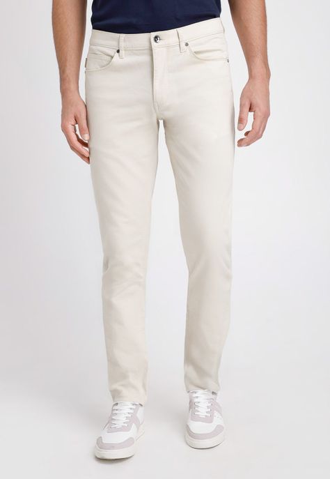Pantalón Hombre Casual 5 Bolsillos Beige-0