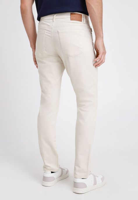Pantalón Hombre Casual 5 Bolsillos Beige-1