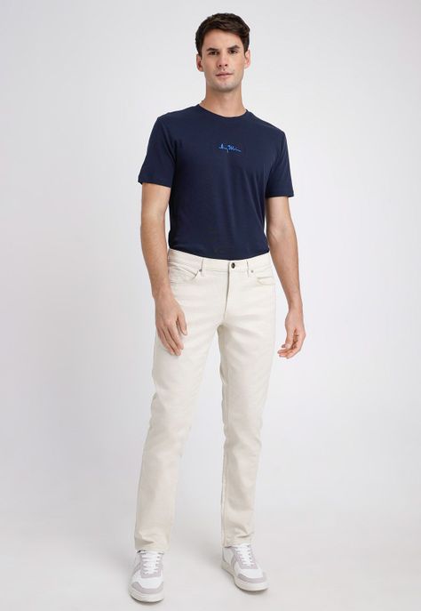 Pantalón Hombre Casual 5 Bolsillos Beige-3