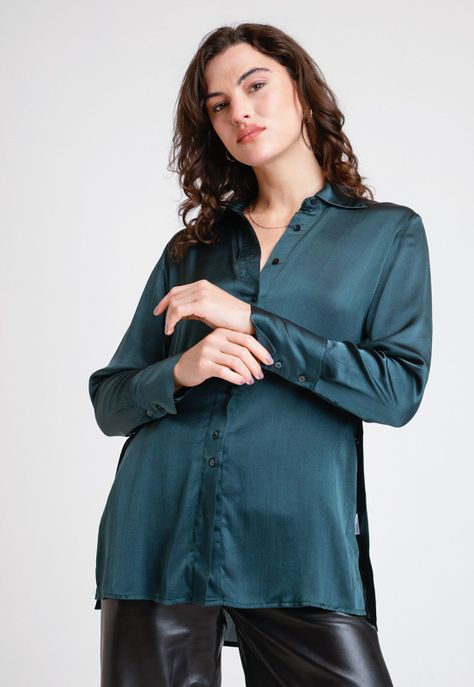 Blusa De Mujer Modelo Paris Color Petroleo-0