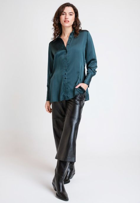 Blusa De Mujer Modelo Paris Color Petroleo-3