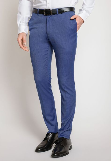 Pantalón Hombre Traje Suit Separate Washable Azul Claro-0
