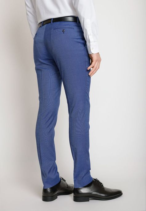 Pantalón Hombre Traje Suit Separate Washable Azul Claro-1
