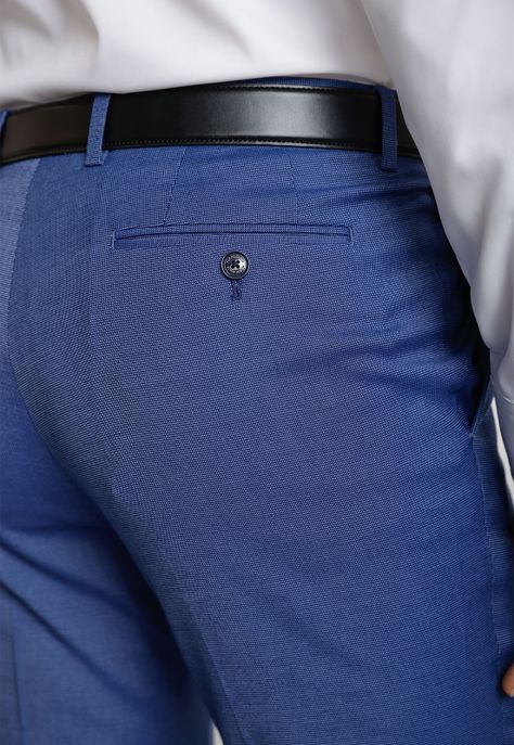 Pantalón Hombre Traje Suit Separate Washable Azul Claro-2