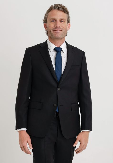 Traje Formal Hombre Lana Fantasía Slim Travel Negro-4