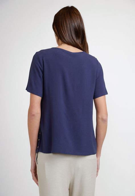 Blusa de Mujer Modelo Garza 24 Color Marino-1