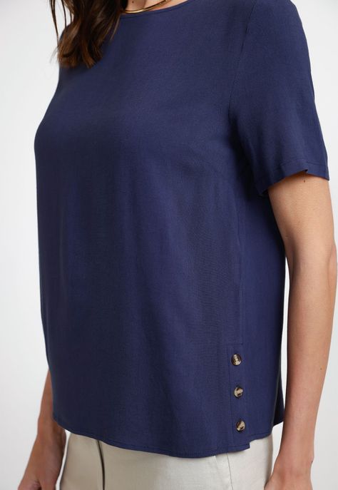 Blusa de Mujer Modelo Garza 24 Color Marino-2