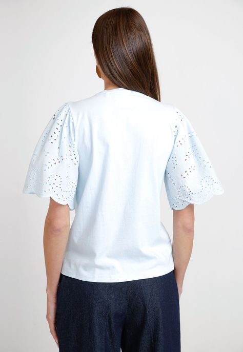 Polera de Mujer Modelo Pascal Color Celeste-1