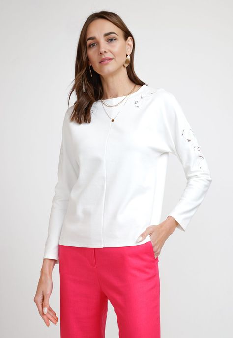 Polera de Mujer Modelo Geranio Color Blanco-0