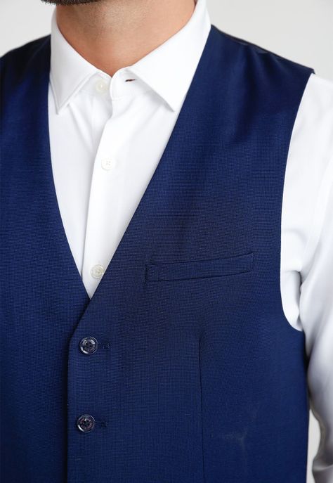 Gilet Formal Hombre Azul Medio-2