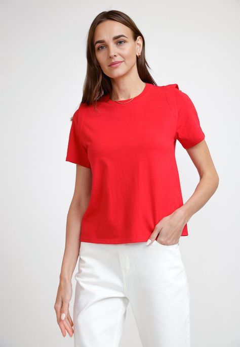 Polera de Mujer Modelo Hande Color Rojo-0