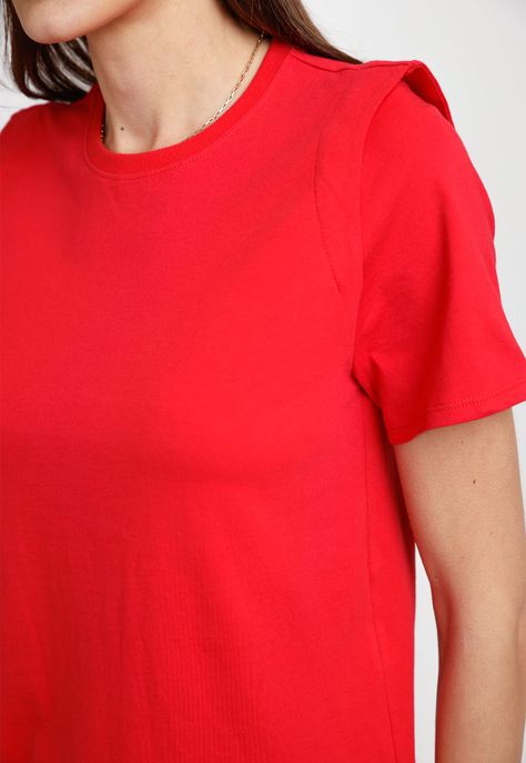 Polera de Mujer Modelo Hande Color Rojo-2
