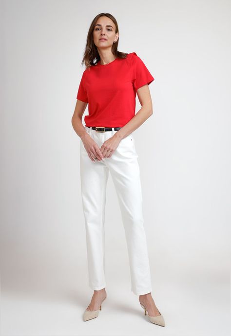Polera de Mujer Modelo Hande Color Rojo-3