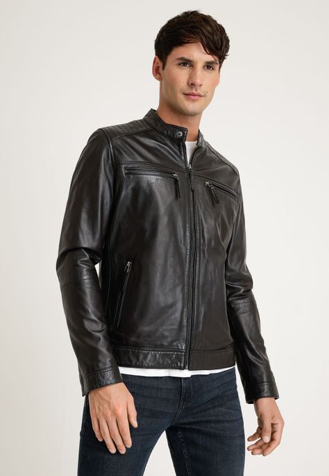 Chaqueta Cuero Hombre-0