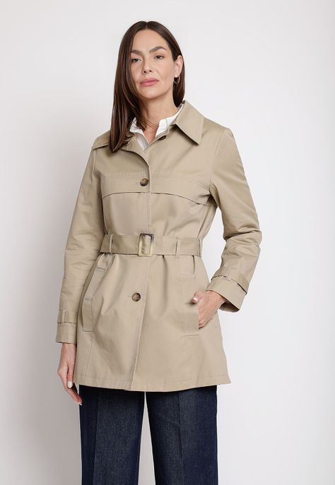 Trench de Mujer Modelo Azurita Color Beige-0