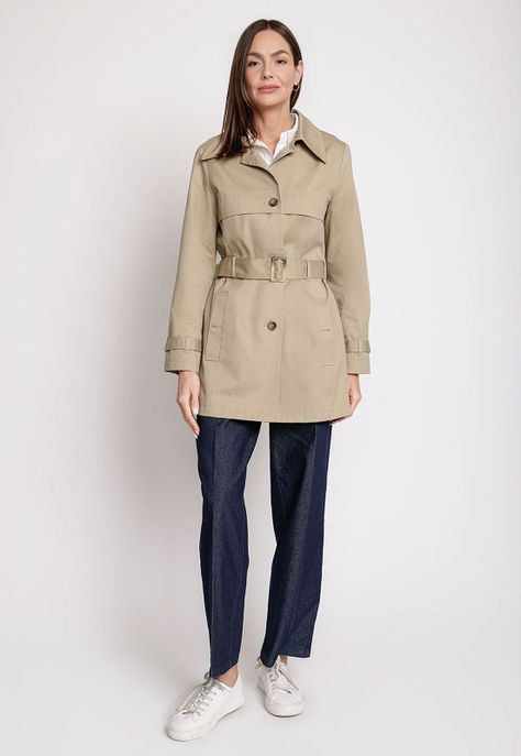 Trench de Mujer Modelo Azurita Color Beige-3