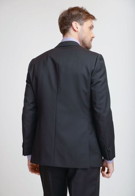 Chaqueta Formal Hombre Lana S100'S Liso Regular Mix&Color Negro-1