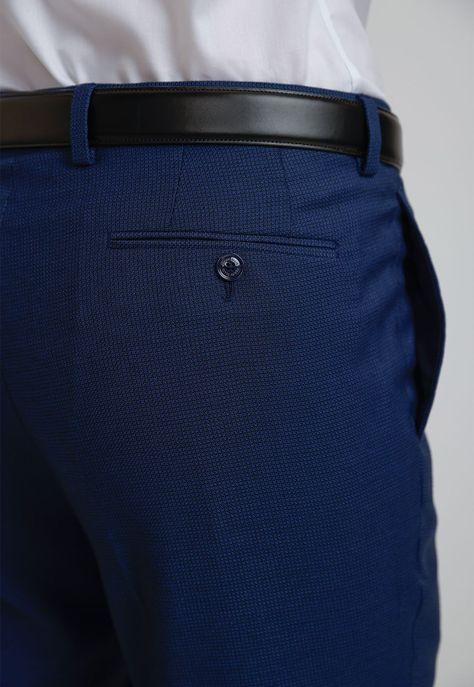 Pantalón Hombre Traje Suit Separate Washable Azul-2