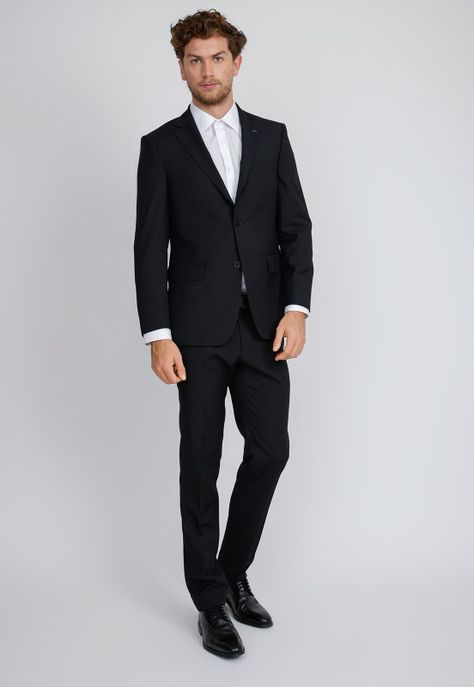 Traje Formal Hombre Slim Fit Executive   Negro Biontech (Repelente al Agua)-0