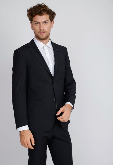 Traje Formal Hombre Slim Fit Executive   Negro Biontech (Repelente al Agua)-3