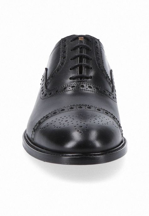 Zapatos Formal Italianos Voltago Cap Toe Bal Oxford Negro-2