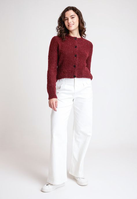 Tejido De Mujer Modelo Dana Color Burdeo-3