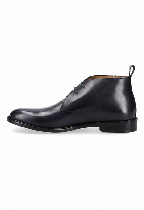 Botines Formal Italianos Voltago Plain Toe Chukka Boot Navy-1