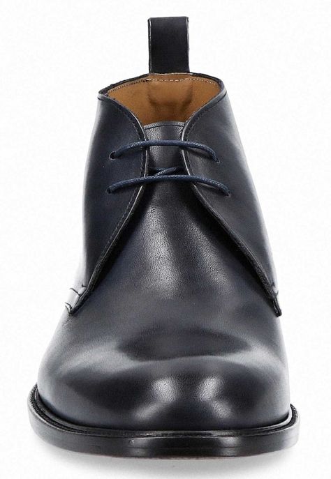 Botines Formal Italianos Voltago Plain Toe Chukka Boot Navy-2
