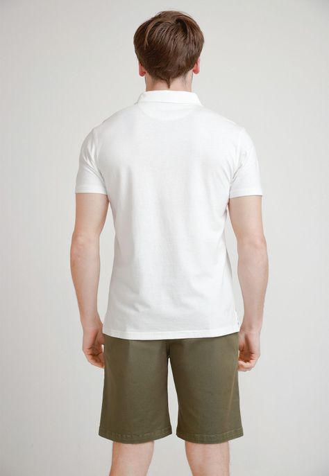 Polera Hombre Algodón Polo Slim Marc Ecru-1