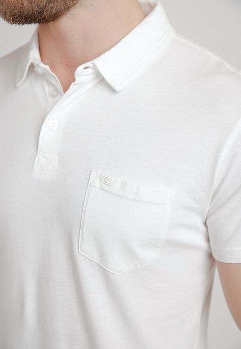 Polera Hombre Algodón Polo Slim Marc Ecru-2