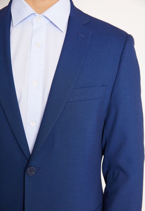 Traje Formal Básico Slim Fantasía Azul Medio-2