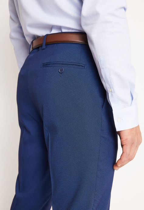 Traje Formal Básico Slim Fantasía Azul Medio-5