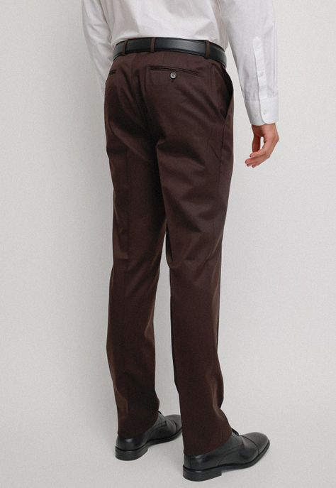 Pantalón hombre Formal Regular fit Executive  Café -1
