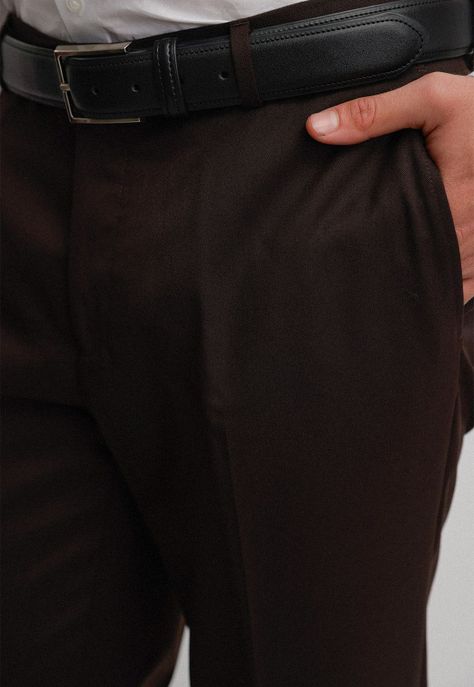 Pantalón hombre Formal Regular fit Executive  Café -2