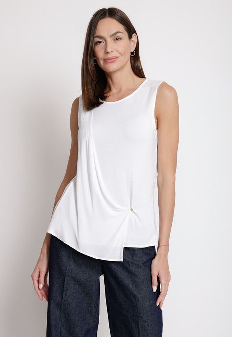 Polera de Mujer Modelo Rebecca Color Crudo-0