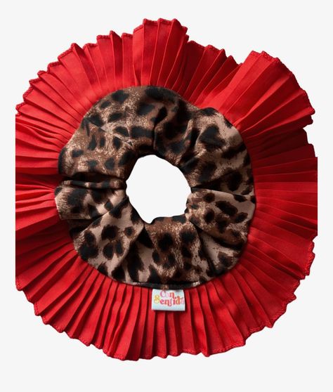 Bamba simple borde rojo base leopardo cafe oscuro-0