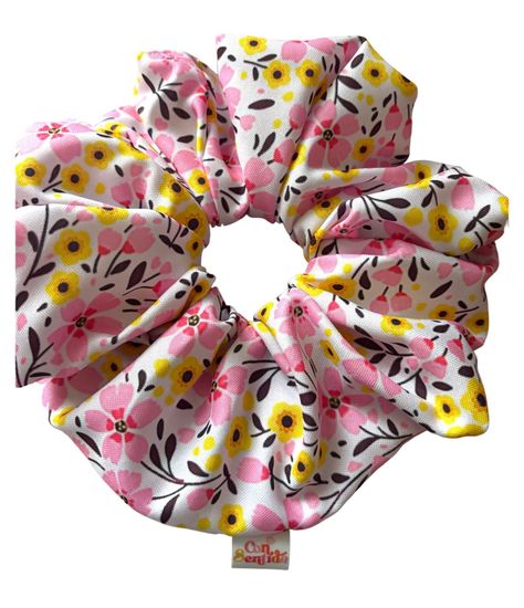 Maxi colet blanco con flores rosadas y amarillas-0
