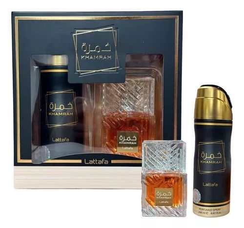 Lattafa Khamrah Edp 100ML Set + Perfume Spray 200ML-0